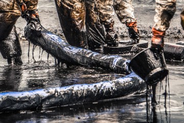Shoreline spill